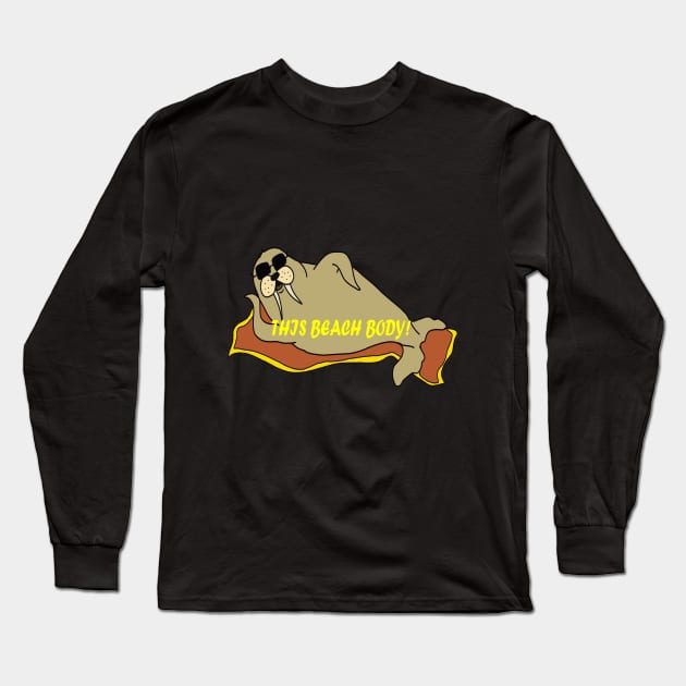 Walrus beach body Long Sleeve T-Shirt by artbyluko